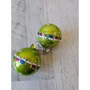 Radko mini cupcake ball ornament Xmas set glitter cute Baker baking